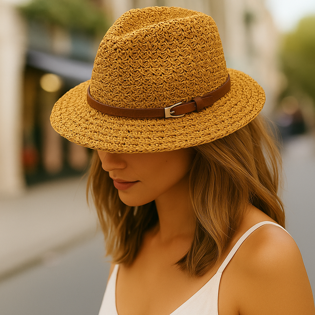 Solenne Grove Woven Fedora