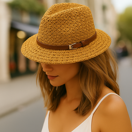 Solenne Grove Woven Fedora