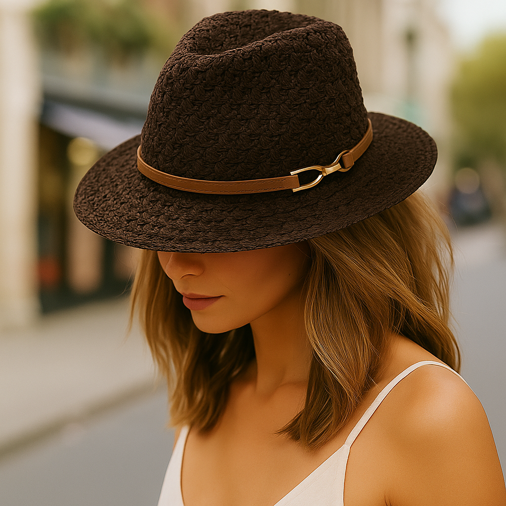 Solenne Grove Woven Fedora